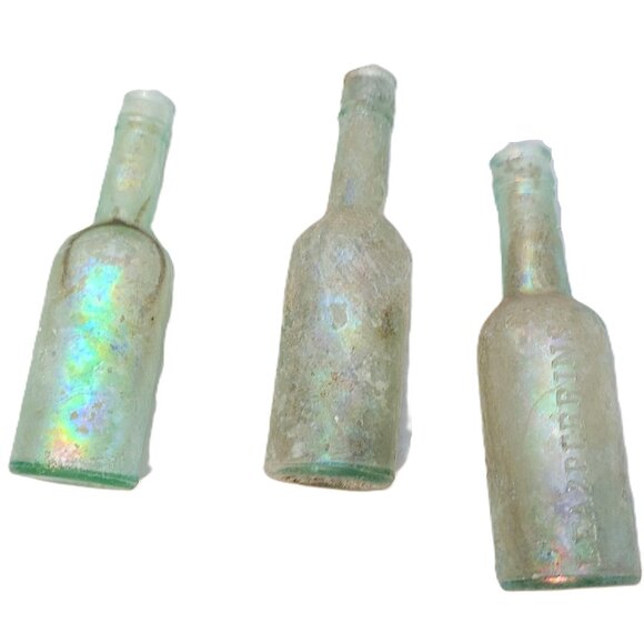 Antique Vintage Lea & Perrins 7.5" Tall Bottle Set C Farmhouse Decor - Picture 7 of 9